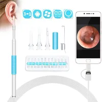 In oorreiniging Endoscoop USB Visuele oorlepel 5 5 mm 0 3MP Mini Camera Android PC -oorkeuze Otoscoop Borescope Borescope Tool Health Care295S