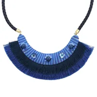 Choker 2 Style Multiple Colour Thread Beard Tassel African Ethnic Bib Necklace For Women Bohemian Tribal Collares Jewelry