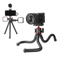 Ulanzi MT-33 Mini trípode flexible para la cámara del teléfono Palopus Tripod Mount Ballhead con zapatilla fría sider para el video LED VLOG