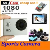 Sport HD Action Camera Diving 30m 2 140 ° Meter wasserdichte Kameras 1080p Full HD SJCAM Helm Unterwasser Sport DV -Auto DVR billig A9193R