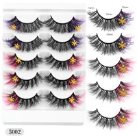 Handmade Reusable Colorful False Eyelashes Extensions Messy Crisscross Curly Thick Mink Fake Lashes Full Strip Lash Easy to Wear 4 Models DHL