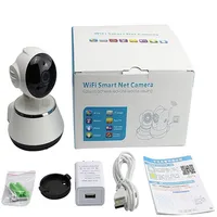 WiFi Smart Net Camera V380 App 720p Mini IP Câmera sem fio P2P Câmera de segurança Night Vision Robot Ir Baby Monitor Puppy com Box2345