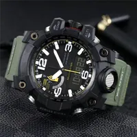 Big Mud King 1000 Sports Casual Men's Quartz Watch LED Waterdichte Digital World Time Automatisch hand-up Light29322101