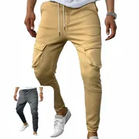 Pantaloni da uomo Resistente alle rughe Uomini di lunga durata da uomo Slim-Fitting Coulleging pantaloni per la primavera N7M7#