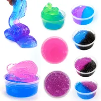 참신 게임 DIY 색상 투명한 점액 접착제 장난감 공급 Clear Fluffy Slimes Foam Putty Plastyine Cloud Ball Clay Kits SMT8B