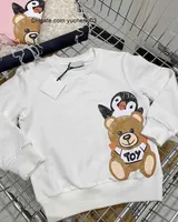 Hoodies Sweatshirts Çocuklar Kızlar Erkek Mektup Üstleri Hoodie Teen Çocuk Kış Giysileri Bir Ekleme Kaykay Djing Ayı Giyim Klasik Bebek