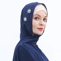 ملابس عرقية عادية الحجاب شيفون وشاح النساء باندانا فولارد شال أزياء المسلمة Abaya الحجاب