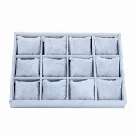 Stackable 12 Girds Jewelry Trays Storage Tray Showcase Display Organizer LXAE Watch Boxes & Cases280v