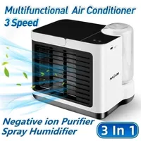 Other Home Garden Portable Air Conditioning Fan 3 Speeds Mini Conditioner Anion Purifier Humidifier Desktop USB Cooling Cooler 221102