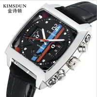 Marca mecánica de alta calidad Reloj automática Men Luxury Square Watches Mens Rubber Sport Wallwatch Famosa Fashion Designer Clock257B