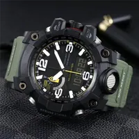 Big Mud King 1000 Sports Casual Men's Quartz Watch LED Waterdichte Digital World Time Automatic Hand-Up Light29322572