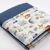 Одеяла хлопковое вафельное покрытие одеяло для ребенка с тканью
