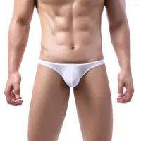 Sous-fonds Sexy Men's Underwear T-back G-string Briefs Breathable Tangas Thongs Lingerie UltraHin Breathless Male Homme Potte