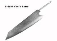 Fábrica de alta qualidade acampamento inteiro cozinha externa cozinha diy damasco vg10 aço cortado sashimi santoku utilidade utilidade faca em branco Sharp 7556399