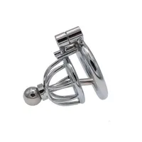 Chastity Device Massager Vibrator Lock Metal Pene Cage with Cateter Men sale y usa juguetes sexuales para adultos170p