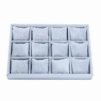 Stackable 12 Girds Jewelry Trays Storage Tray Showcase Display Organizer LXAE Watch Boxes & Cases256V