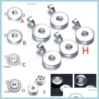 Clasps Hooks Many Styles Metal Alloy 18Mm/12Mm Noosa Ginger Snap Button Base Pendant Jewelry Findings Accessories For Diy Bracelet Dh1Vq