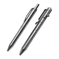 Solid Titanium Alloy Gel Ink Pen Vintage Bolt Action Writing Tool StationSeries Y200709187V