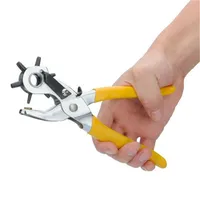 6 Storlek Revolvande l￤derremur f￶r bandb￤ltet Hole Punch Hand Plier Tools257T