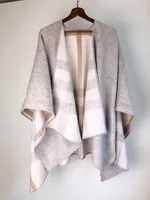 Mulheres Cashmere Poncho Cape Scarf Wrap Outer;