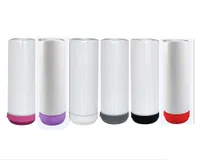 Lokalny magazyn amerykański 20 uncji Tubllerzy proste sublimacja chudy kubek z bezprzewodowymi głośnikami Bluetooth Puchar muzyki ze stali nierdzewnej 12pcs/case