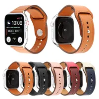 Fashion Hasp Leather Band pour Apple Watch Strap 38 mm 40mm 42 mm 44 mm pour la s￩rie Iwatch Series 1 2 3 4 Bracelet Belt Factory Outletts286n