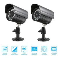 2PCS CCTVカメラ1 3 CMOSカラー1080p高解像度24ランプナイトビソン防水屋内カメラアナログセキュリティ323N