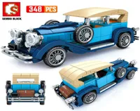 Sembo New City Technical Classic Cars MOCモデルビルディングクリエイターメカニックレトロビークルレンガのおもちゃのおもちゃギフトQ062944452