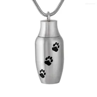Ketten Ijd9787 Pet Memorial Schmuckhund/Katzendruck Mini Urne Pendellanbeinigung Halskette für Asche