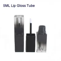 Gradiente Black Square Liquid Lip Gloss Tube Bottle vacío Diy Mano Lipstick Lips Tubos Tubos de contenedores cosméticos Bottles para maquillaje1787