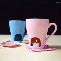 Tazze tazze di fonduta con candela gratis mini pentole personali al cioccolato kit di crema di gelati per il burro individuale