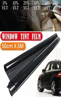 6m05m Autofenster Schutzfilm Schwarz Tint Toning Roll Kit VLT 815253550 UVOFE -Resistant für Auto6131758