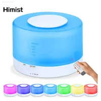 Humidifiers Himist 500 Ml Electric Humidifier With Remote Control Essential Oil Diffuser Aromatherapy Led Lamp Ultrasonic Cool Mist Maker J220906