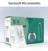 Nanosoft Microneedles 34g 12mm 15mm Mão preenchida três agulhas para anti -envelhecimento em torno dos olhos e linhas de pescoço2130830