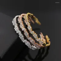 Braccialetti fascino di braccialetto di strass di moda di lusso da uomo uomo hiphop cuff semplice design oro color gioielli dighi