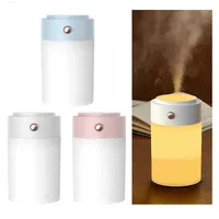 Humidifiers Portable Mini Air Cool Mist Humidifier 250ml Essential Oil Diffuser LED Light for Bedroom Auto ShutOff Spray Type c J220906