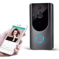 Беспроводное видео дверной звонок камера 1080p Smart Visual Door Bell с обнаружением движения Ночное видение двустороннее разговор в режиме реального времени v177y