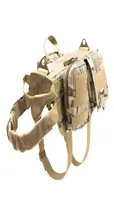 جاكيتات الصيد Hanwild ترقية K9 Dog Training Molle Vest Harness Service مع سحب مقبض سترات الحيوانات الأليفة 3 أكياس 4 أحجام 1346779