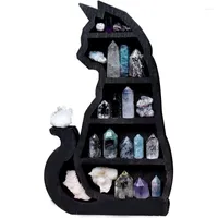 Bolsas de joyería Cat de plástico Black Mystiric Joyery Exantía de pared Montada de pared Soporte de soporte de escritorio de piedra de cristal