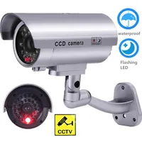 Alktech 1pc CCTV Camera Dummy Security Fake Camera Indoor Outdoor Knipperend One Led Video Surveillance Dummy Cam236m