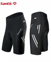 Santic Men Cycling Shorts Summer Cycle Shorts Coolmax 4D Pad Shockproof MTB Tightfitting Reflective Black Shorts 2206107501635