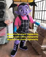 ADS VAMPIRE GIRL VEE Purple Girl Mascot Costume da cartone animato per adulti Outfit Film Image Corporate Film Someone Inside ZZ9518