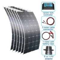 Solar Panels flexible solar panel 300w 2pcs 600w panels solar cells cell module DC for car yacht light RV 12v battery boat 5v outdoor charger 221104