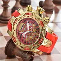 2021 Novos esportes militares de luxo de luxo assistem Large Dial Dial Golden Quartz Men Watches Calendar Silicone Strap Wristwatches Montre de Luxe247t