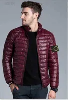 Erkek ceketler lüks erkekler kadınlar aşağı taş ceket kanada kuzey kış kapüşonlu ada ceket rozeti baskı kontrast renk sıcak ve rüzgar geçirmez 4xl 5xl 6xl artı boyutu