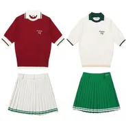 Malbon Golf Sweater Ladies Suit Summer Ice Silk Knit Top Slim Slim Short Short 2206235830249