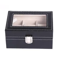 Fashion Pu Leather Watch Boxes 2 3 5 6 10 12 20 24 Grids Watch Organizer Box Display Watch Case256i