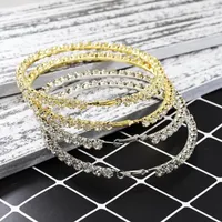 Hoop Earrings Lady Big Circle Round For Women Pendientes Shiny Full Rhinestone Cocktail Party Jewelry Birthday Gift