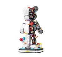 LEGOS RBRICK BLOKKEN 800 stks Bearbrick -model met licht creatief assembleren 3D -bouwstenen DIY educatief speelgoed Handgemaakte geschenken 5311323