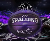 Spalding 24K Black Mamba Merch Merch Edition كرة السلة كرة السلة PU مقاومة السربنتين الحجم 7 Pearl Purple3951488